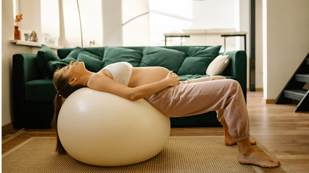 Pregnant Mom doing workout