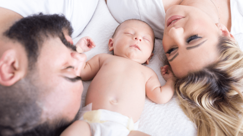 Family plying in Bed