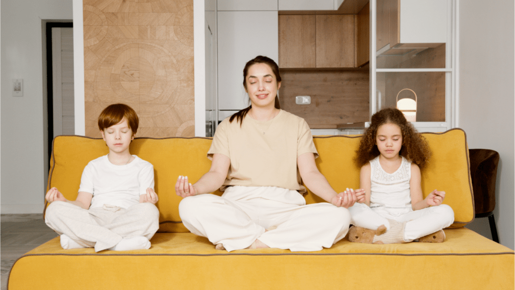 Doing meditation with kids