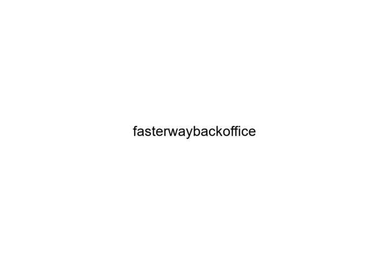 fasterwaybackoffice